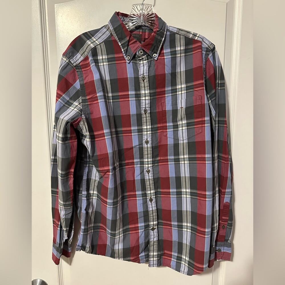 Gap men’s checkered long sleeve button down medium